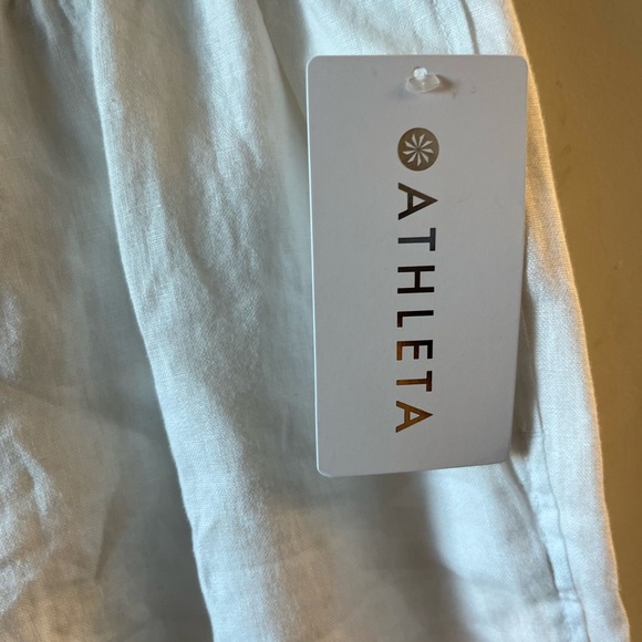 NWT ATHLETA Retreat Linen Ankle Pant - Large - Picture 2 of 9